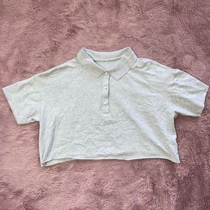 Aerie Offline Cropped Collared Tee